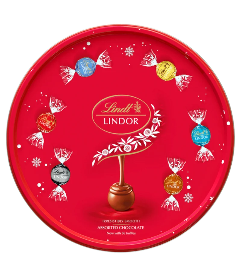 شکلات کادویی فلزی مخلوط لینت ۴۵۰ گرمی شکلات کادویی فلزی مخلوط لیندور لینت ۴۵۰ گرمی