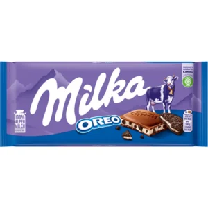 شکلات تخته ای با تکه های بیسکویت اورئو میلکا 100 گرمی | Milka Oreo