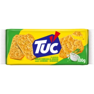 بیسکویت با طعم خامه ترش و پیاز توک ۱۰۰ گرمی