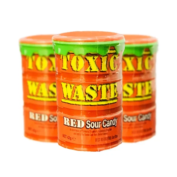 آبنبات قوطی ترش نارنجی تاکسیک ویست آمریکایی 42 گرمی | Toxic waste