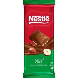 شکلات تخته‌ای شیری شکلات فندقی نستله ۸۲ گرمی