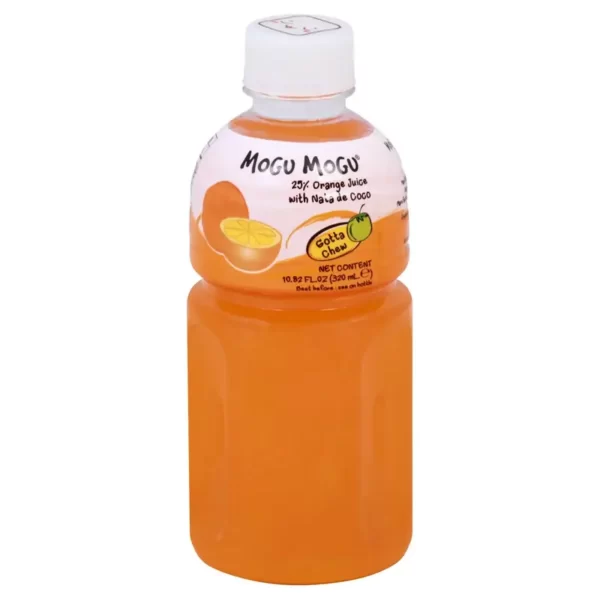 خرید و قیمت نوشیدنی با تیکه های آلوورا موگوموگو اصلی با طعم پرتقال | MOGU MOGU