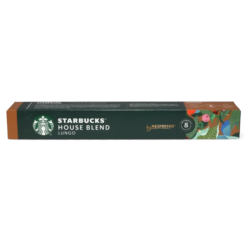 nespresso-starbucks-10-house-blend-lungo-1202 کپسول قهوه لانگو هاوس بلند استارباکس ۱۰ عددی