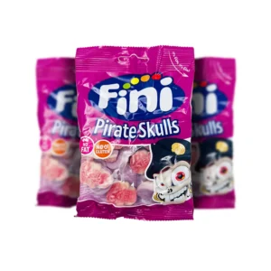 پاستیل مدل اسکلتی بدون گلوتن فینی 90 گرمی | Fini Pirate Skulls