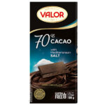 خرید و قیمت شکلات تبلت تلخ 70% والر با طعم نمک مدیترانه ای 100گرمی