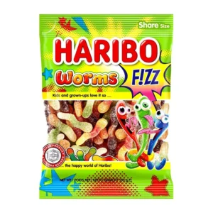 پاستیل کرمی ترش هاریبو 80 گرمی | Haribo Worms Fizz