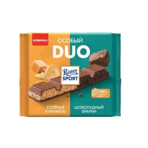 شکلات تخته ای با طعم کارامل DUO برند ریتر اسپرت 218 گرمی