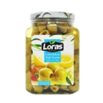 زیتون سبز بدون هسته برند لوراس 900 گرمی