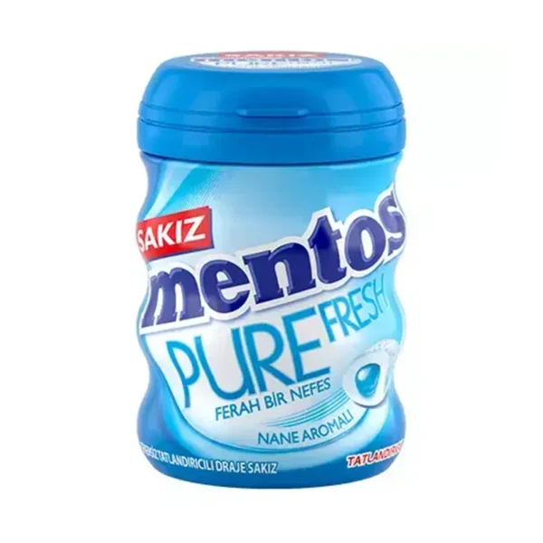 آدامس طعم نعناع یخی بدون شکر مغز دار منتوس 60 گرمی | mentos
