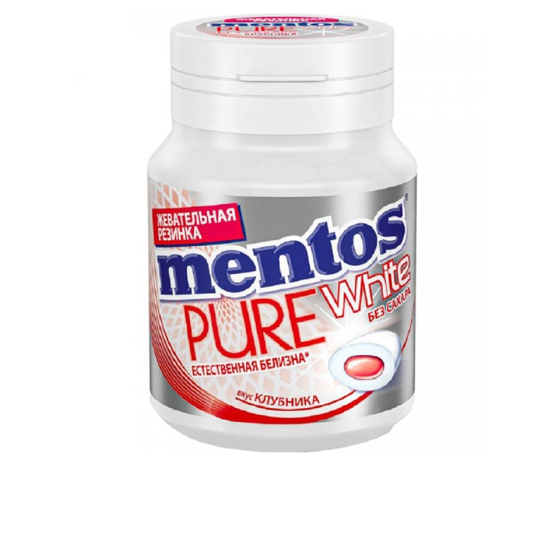 آدامس طعم توت فرنگی سفید کننده بدون قند منتوس ۵۴ گرمی آدامس طعم توت فرنگی سفید کننده بدون قند منتوس ۵۶ گرمی