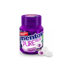 آدامس قوطی طعم انگور بدون شکر منتوس 56 گرمی | mentos