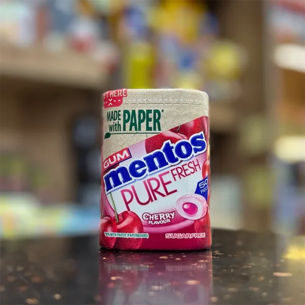 آدامس بدون شکر طعم آلبالو منتوس 100 گرمی | mentos