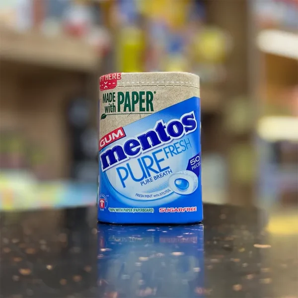آدامس بدون شکر طعم نعنا تند منتوس 100 گرمی | mentos