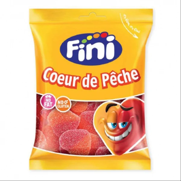 پاستیل مدل قلب شکری بدون گلوتن فینی 90 گرمی | Fini Coeur De Peche