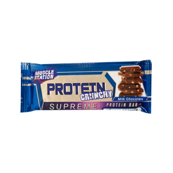 پروتئین بار کرانچی شکلات شیری ماسل استیشن 40 گرمی | Muscle Station