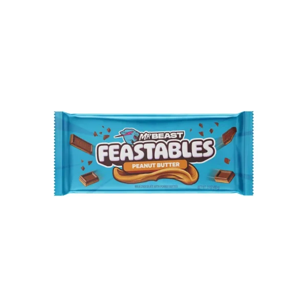شکلات با طعم کره بادام زمینی مستر بیست 60 گرمی | Mr Beast Feastables Peanut Butter