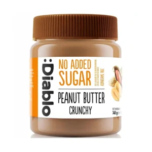 کره بادام زمینی با تکه های بادام زمینی بدون شکر دیابلو 340 گرمی | Diablo Crunchy