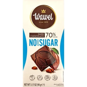 شکلات تابلت تلخ ۷۰٪ بدون قند واول ۹۰ گرمی