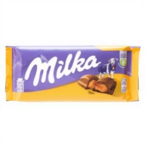 شکلات تخته‌ای با مغز کارامل میلکا ۹۰ گرمی