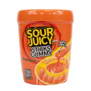 پاستیل ترش 60 گرمی همراه سس با طعم توت فرنگی