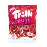 پاستیل حلقه‌ای میوه‌های قرمز ترولی 150 گرم | Trolli Red Fruits Mini Rings