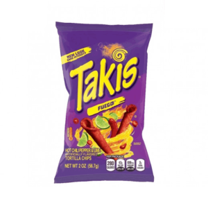 Takis Fuego Pepper and Lemon Rolled Tortilla Chips, 56 grams