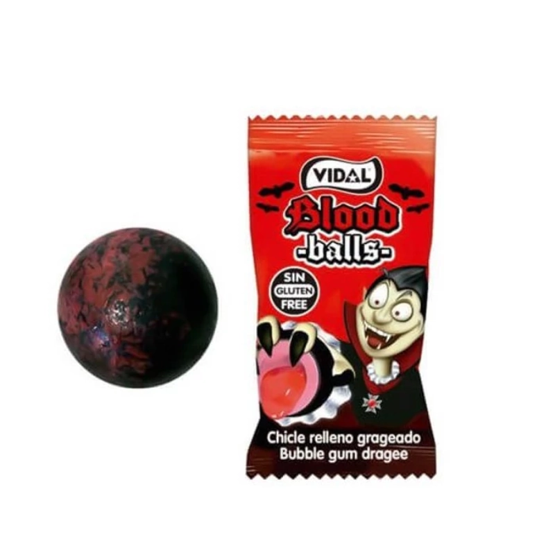 Vidal-blood-5g.jpg آدامس بدون گلوتن توت فرنگی دراکولا ویدال ۴ گرمی | Vidal Blood Balls Gum - Image 1