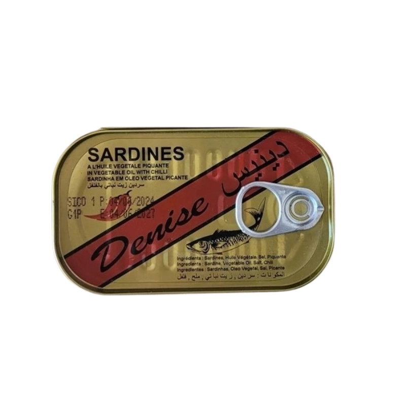 denise تن ماهی ساردین فلفلی دنیس ۱۲۵ گرمی
