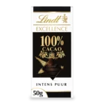 شکلات تلخ لینت مدل اکسلنس 100 درصد 50 گرم | Lindt Intensely Pure