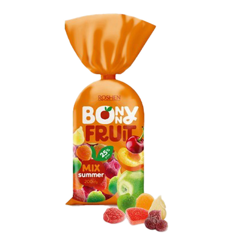 roshen-bonny-fruit-citrus-mix-200gm پاستیل میوهای میکس تابستان بانی فروتی روشن ۲۰۰ گرمی | Roshen Bonny Fruity Summer Mix - Image 1