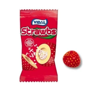 آدامس بدون گلوتن توت فرنگی ویدال ۴ گرمی | Vidal Strawberry Gum