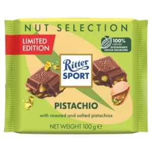 شکلات تخته‌ای با مغز پسته ریتر اسپرت 100 گرم | Ritter Sport Pistachio