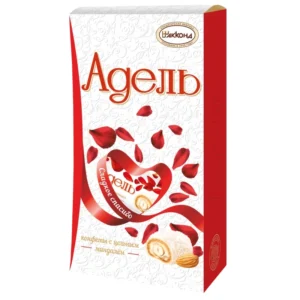 شکلات کادویی با مغز خامه‌ای و بادام کامل ادل ۱۳۰ گرمی