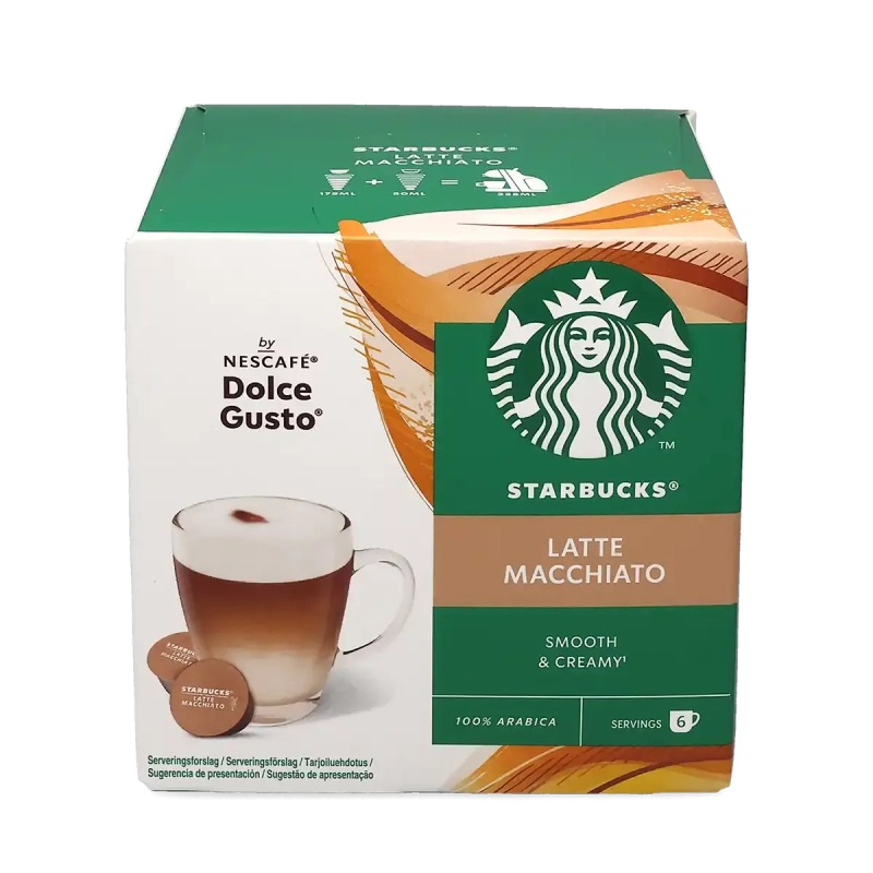 dolce-gusto-starbucks-12-latte-macchiato-1202 کپسول قهوه وانیل لاته دولچه گوستو استارباکس 12 عددی - Image 1