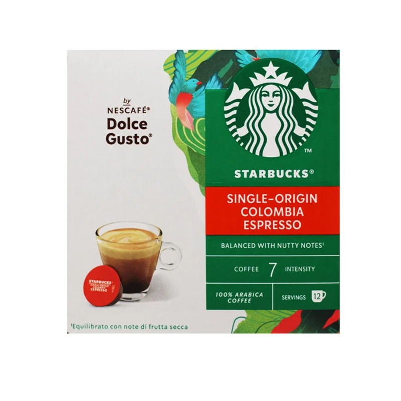 کپسول-قهوه-دولچه-گوستو-استارباکس-Single-Origin-Colombia-Espresso کپسول قهوه کلمبیا سینگل اوریجین استارباکس دولچه گوستو ۱۲ عددی - Image 1
